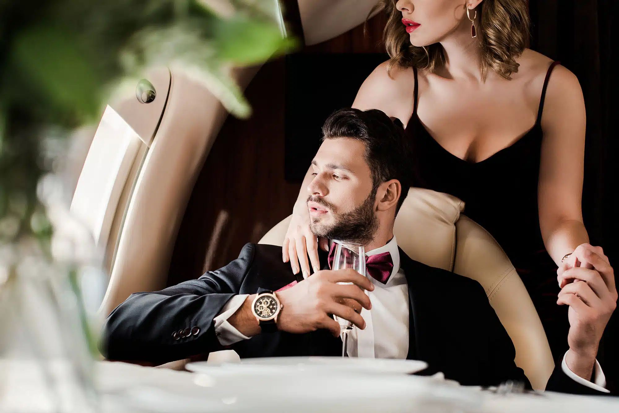 Espionage Operational Missions Man with woman on a jet going on a mission